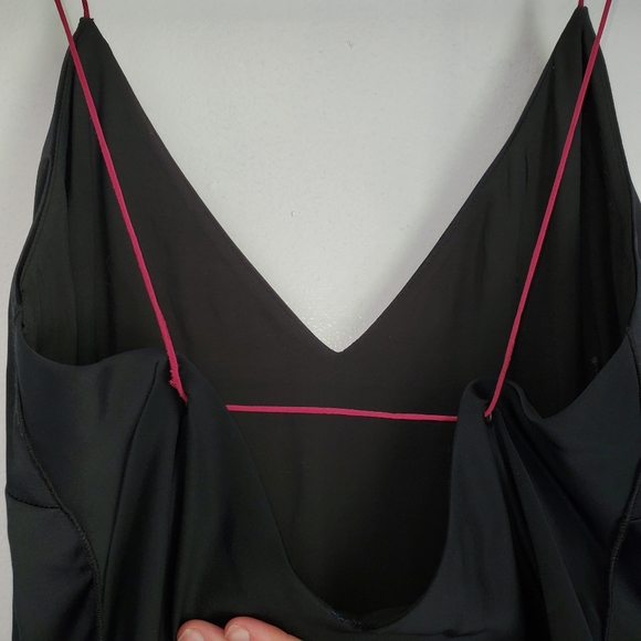 Rag & Bone Parker Black Silk Slip Dress with Pink Straps Women's Size 2 - Picture 7 of 9